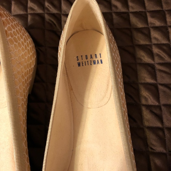 NEW! Stuart Weitzman snake embossed flats - Picture 4 of 6
